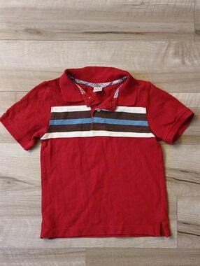 Gymboree Red Polo Stripes Preppy Size 5 FLAW (K)